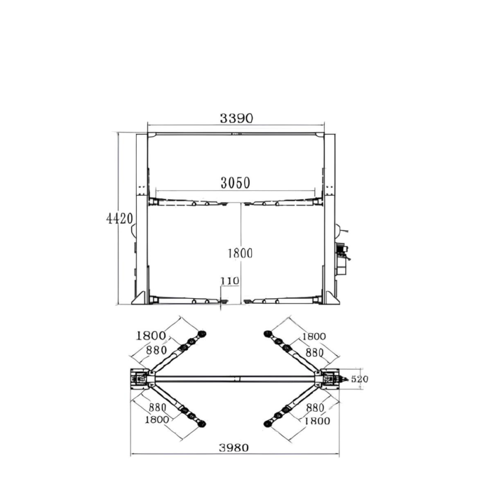 Elevador de 2 columnas, 5ton. ST-5000 - Imagen 3